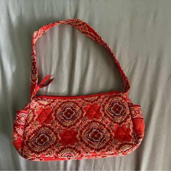 Vera Bradley Vibrant Orange and White Shoulder Bag - Picture 2 of 3